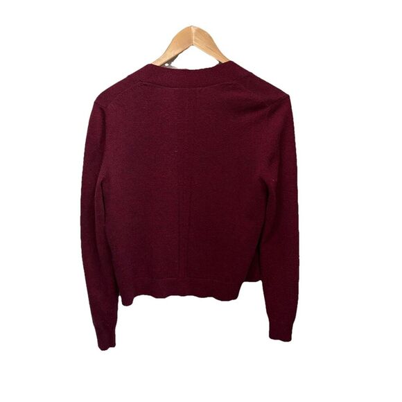 Banana Republic Women’s Open Cardigan Burgundy M Merino Wool Cashmere Blend - Picture 3 of 10